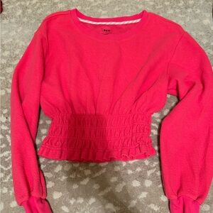 Anthropology Maeve Smocked Boat Neck Pullover